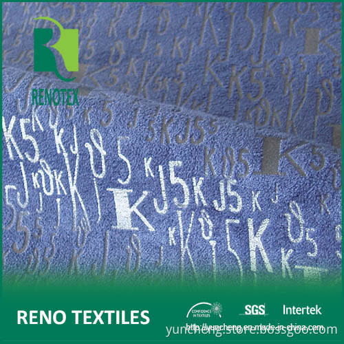 100%Polyester Embossed Weft Suede Suede Fabric Shoes Materials